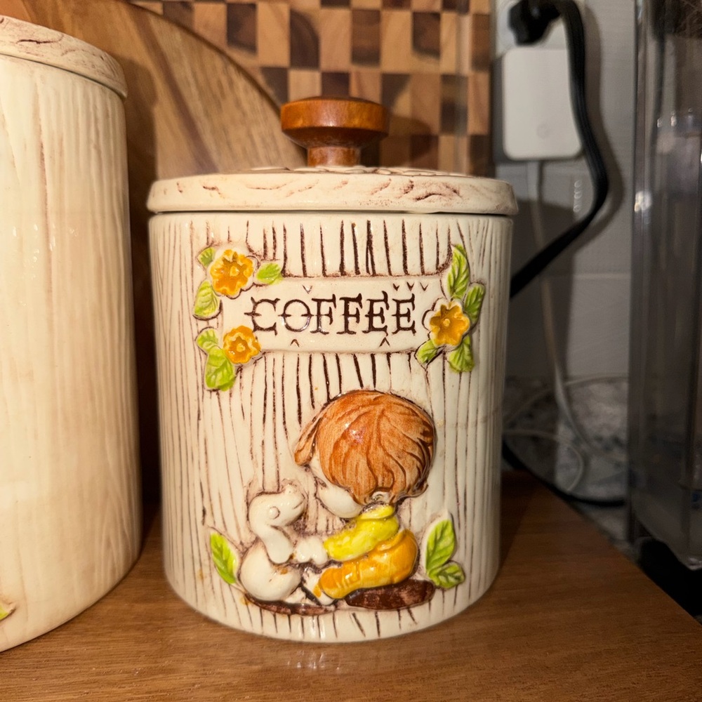 Vintage Treasure Craft Coffee Canister